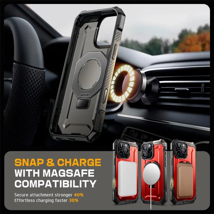 SUPCASE For iPhone 16 Pro Max Case with Camera Control Capture Button UB Grip Heavy Duty Rugged Magnetic Phone Case with Stand