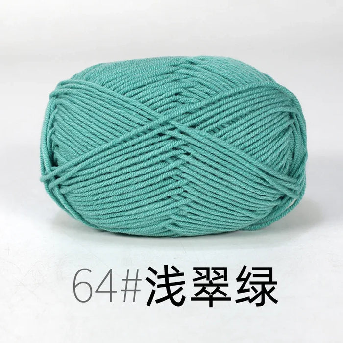 Organic Cotton Yarn 4ply Baby Milk Knitted Yarn For Craft Sweater Hat Dolls Scarves 1 Ball 50g Soft Wool Crochet Yarn Wholesale