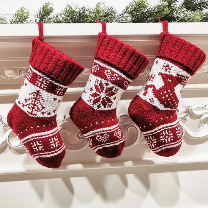 Christmas Alphabet Knitting Socks Christmas Tree Ornaments Christmas Decorations For Home 2025 Navidad Noel New Year 2026 Gifts