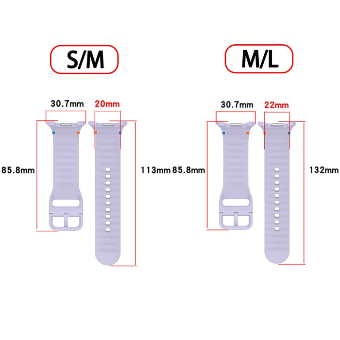 Official Silicone Strap for Samsung Galaxy Watch 8 44mm 40mm/8 Classic 46mm Band Breathable Wristband Sport Bracelet Accessories