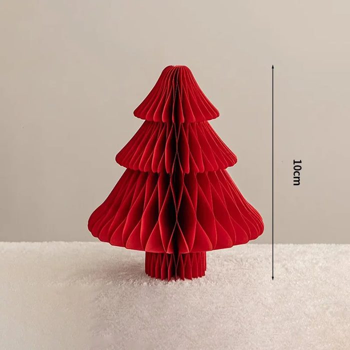 Chinese New Year Decorations Paper Honeycomb Ball Folding Christmas Tree 3D Ornament Home Wedding Decoration Desktop Ornament
