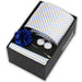 Men's tie gift set, style BBJ-03: tie, pocket square, cufflinks and pins in a gift box