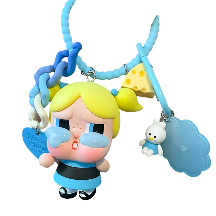 Crybaby Power-puff Girls Cartoon Car Key Pendant Bag Keychain Doll Kawaii Backpack Decoration Doll