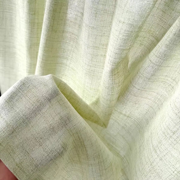 1pc Linen-Style  Sheer Curtain, Japanese/Vintage Style For Living Room Bedroom Cafe, Translucent