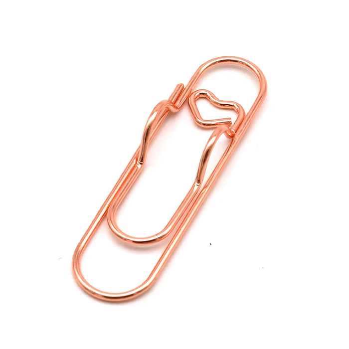 Multifunctional Metal Paper Clip with Integrated Pen Holder for Notebooks School and Office Stationery