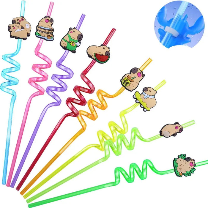 Capybara Birthday Decoration Cartoon Tableware Cups Plate Napkin Balloons Capybara Theme Birthday Party Decoration Supplies Kit