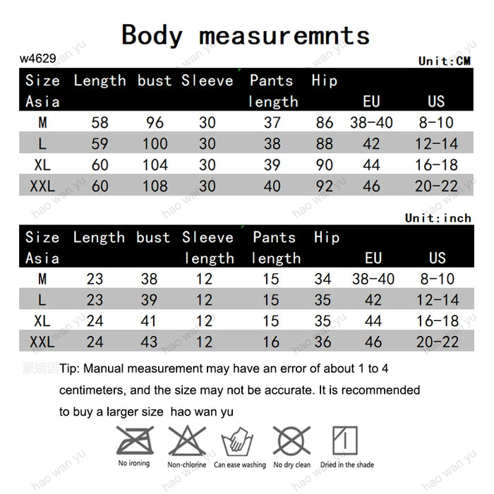  2 Piece Set Women Summer Loose Short Sleeve T-Shirt Casual Shorts Sports Print Letter Casual Suit Large Size Short Pajamas