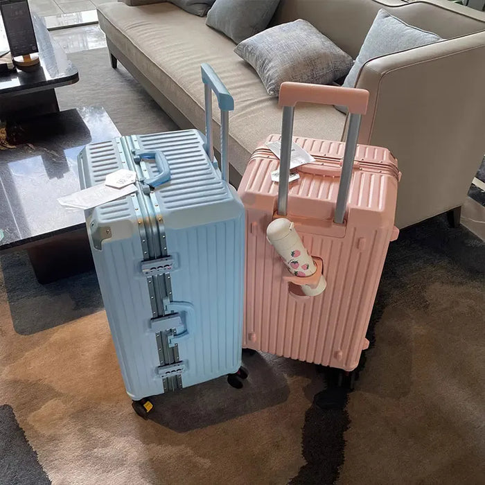 Large Capacity Rectangular Aluminum Suitcase ABS Carrry-on Luggage