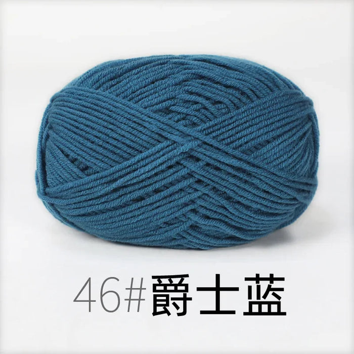 Organic Cotton Yarn 4ply Baby Milk Knitted Yarn For Craft Sweater Hat Dolls Scarves 1 Ball 50g Soft Wool Crochet Yarn Wholesale