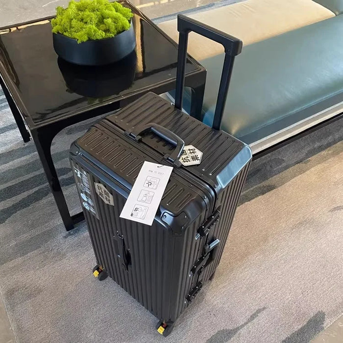 Large Capacity Rectangular Aluminum Suitcase ABS Carrry-on Luggage