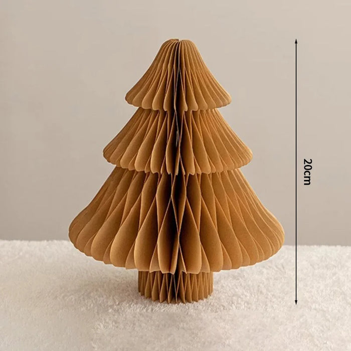 Chinese New Year Decorations Paper Honeycomb Ball Folding Christmas Tree 3D Ornament Home Wedding Decoration Desktop Ornament