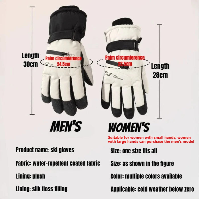 Winter Cycling Gloves Non Slip Touch Ski Gloves Snowboard Accessories Waterproof Pocket Warm Men's and Women's Thermal Gloves