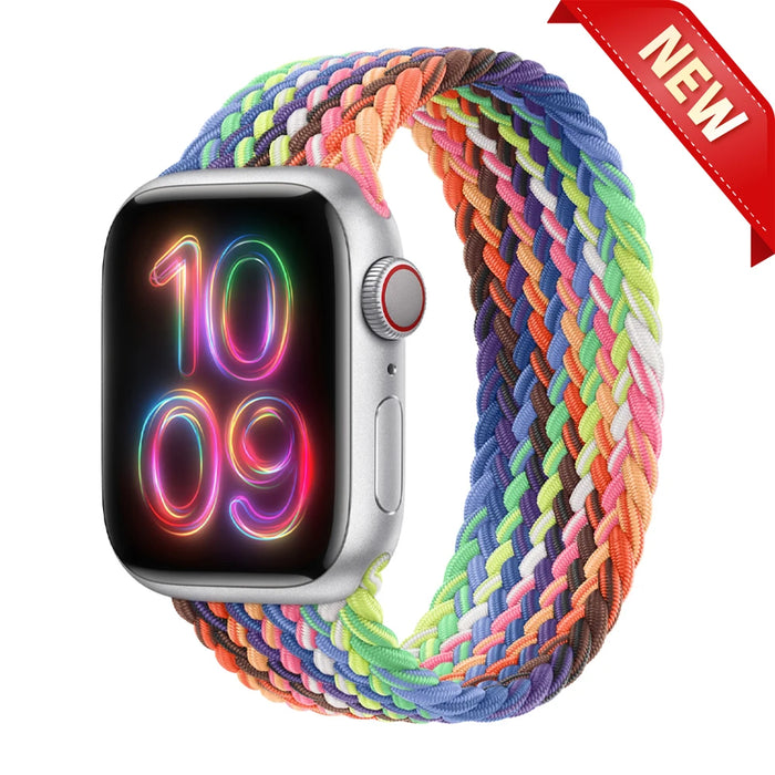 Braided Solo Loop For Apple Watch Strap 44mm 40mm 45mm 41mm 49mm 42mm 46mm Bracelet iWatch Series 10 9 SE 8 7 6 5 4 Ultra 2 Band