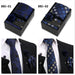 Four men's tie gift sets in assorted patterns with style codes