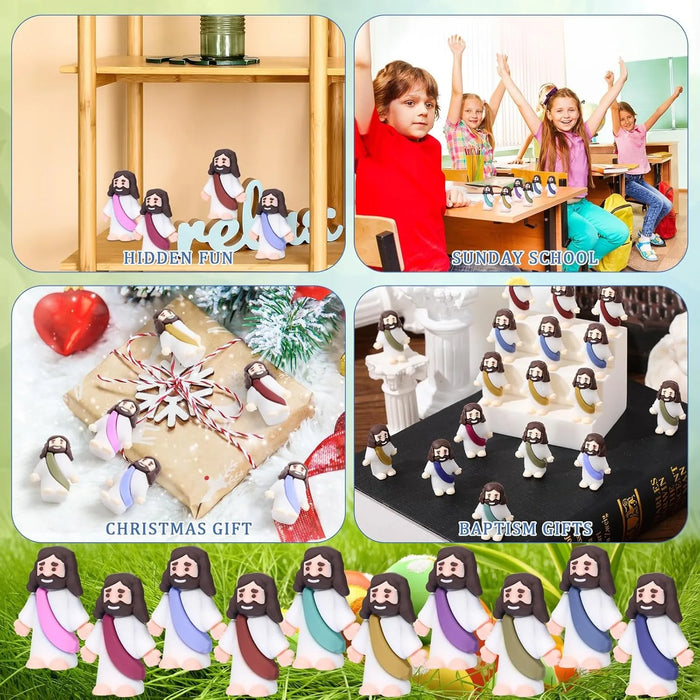 Easter Jesus Toys Easter Mini Jesus Figurines Decorative Multifunctional Party Favors Sunday School Craft Multiple specification
