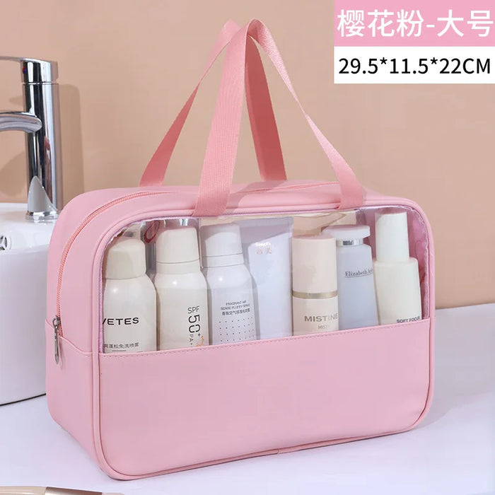 Portable Travel cosmetic bag Women Transparent Makeup Bag Large-Capacity Bath Wash Bags Multifunction Waterproof Storage Case