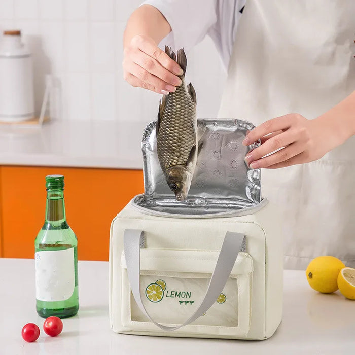 Portable Large-Capacity Insulated Oxford Cloth Lunch Bag