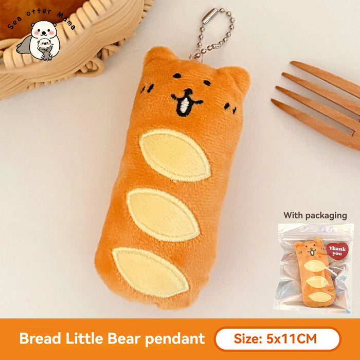 Food plush bag charm: Bread Bear