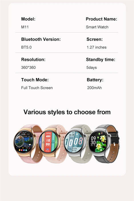 2025New GPS NFC Bluetooth Call Smartwatch Women Watch 4 mini Sports Track Heart Rate Oximetry Monitoring Health Smartwatch Woman