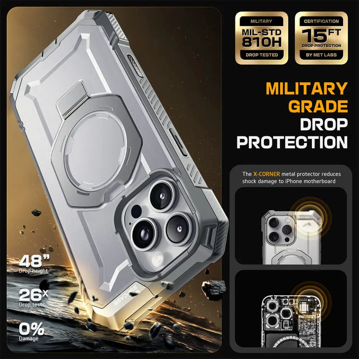 SUPCASE For iPhone 16 Pro Max Case with Camera Control Capture Button UB Grip Heavy Duty Rugged Magnetic Phone Case with Stand