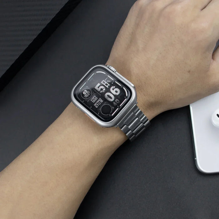 Change to Ultra Case+Band For Apple Watch 46mm 44 42mm 45mm Metal Stainless Steel strap for iWatch series Series 10 9 8 7 6 SE 5