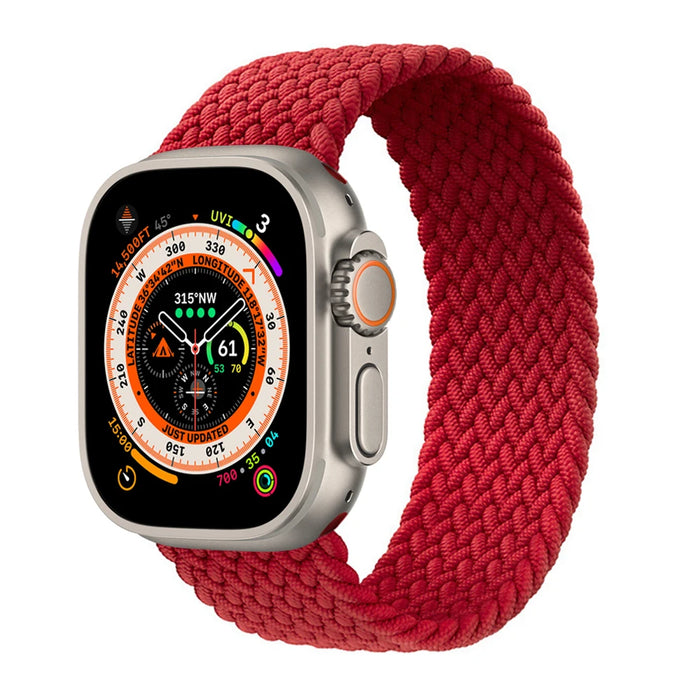 Braided Solo Loop For Apple Watch Strap 44mm 40mm 45mm 41mm 49mm 42mm 46mm Bracelet iWatch Series 10 9 SE 8 7 6 5 4 Ultra 2 Band