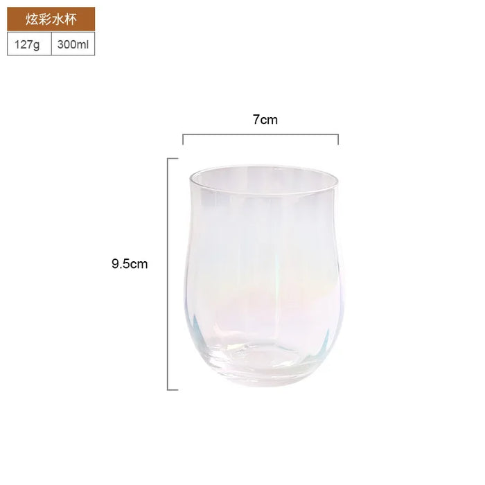 Golden Edge Ripple Champagne Wine Glass Colourful Home Transparent Lead Free Crystal Cocktail Glasses Whiskey Juice Drinking Cup