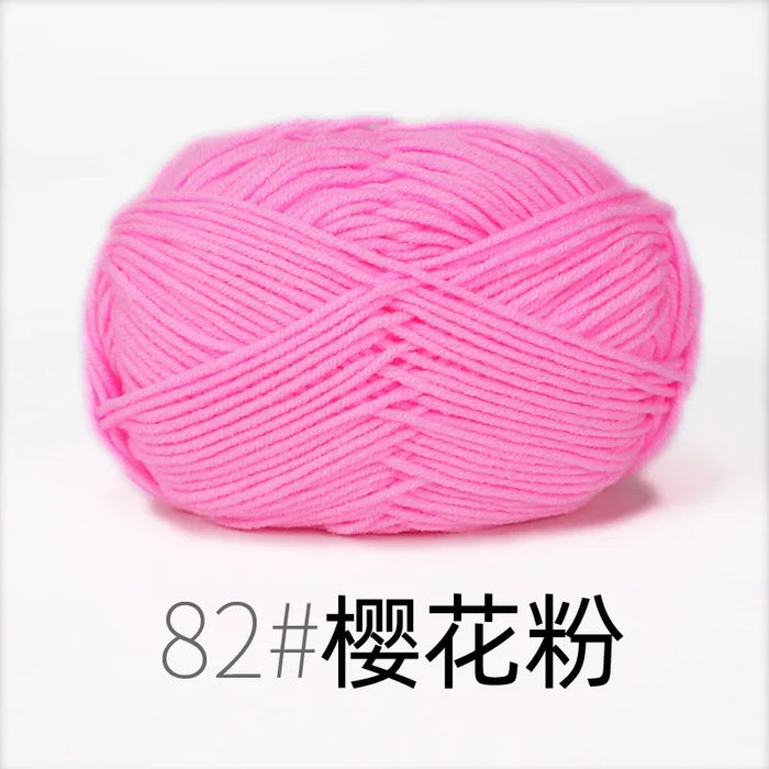 Organic Cotton Yarn 4ply Baby Milk Knitted Yarn For Craft Sweater Hat Dolls Scarves 1 Ball 50g Soft Wool Crochet Yarn Wholesale