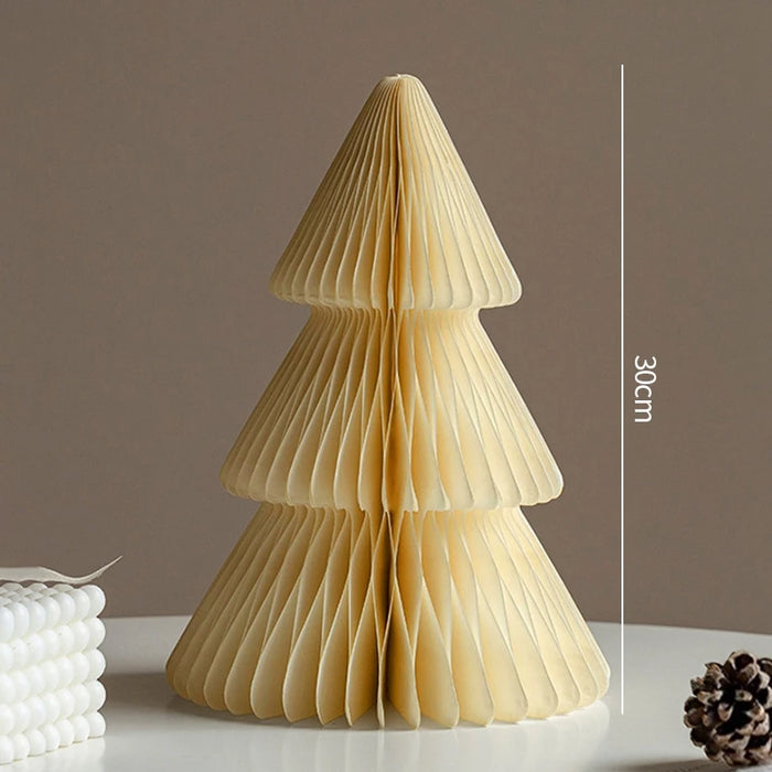 Chinese New Year Decorations Paper Honeycomb Ball Folding Christmas Tree 3D Ornament Home Wedding Decoration Desktop Ornament