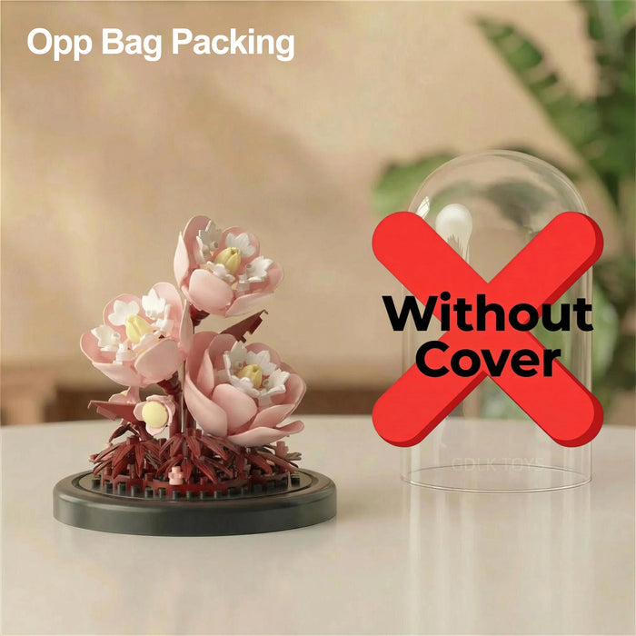 Pale pink blossom micro block bouquet, version without dome