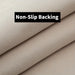 Beige non-slip suede backing of the rug