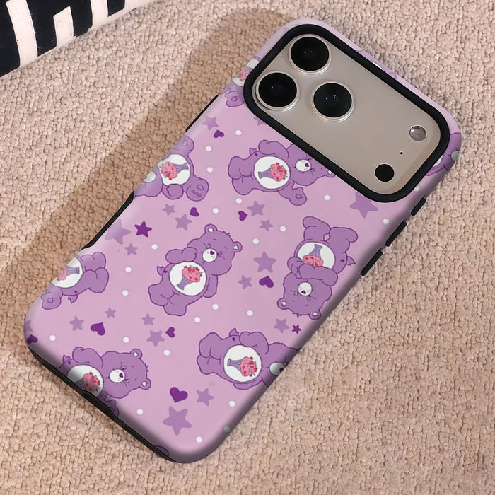 Purple Bear Smoothie Phone Case for IPhone 17 16 15 14 13 Pro Max Plus for Magnetic Single Double-layer Tough Case
