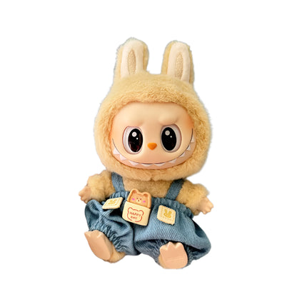 Mini Plush Doll'S Clothes Outfit Accessories For 17cm Korea Kpop Labubu I II Idol Dolls sit party overalls Clothing