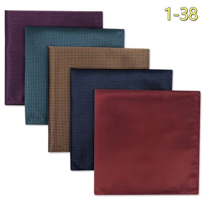 5 Pieces Mens Pocket Squares Wedding Handkerchiefs Set Fashion Formal Bundle Luxury Unique