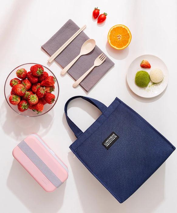 Thermal Insulated Portable Oxford Lunch Bags Picnic School Food Bento