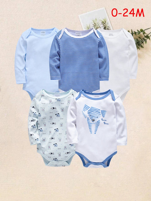 3/6 Pcs/Lot Newborn Baby Clothes Boys Cute Romper 100% Cotton Long Sleeve Bodysuit Baby Clothing Set Gift Infant Jumpsuit 0-24M