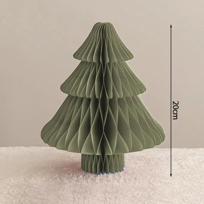 Chinese New Year Decorations Paper Honeycomb Ball Folding Christmas Tree 3D Ornament Home Wedding Decoration Desktop Ornament