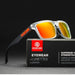 KDEAM square polarized sunglasses, mirror red lenses (C11)