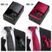 Four men's tie gift sets in assorted patterns with style codes