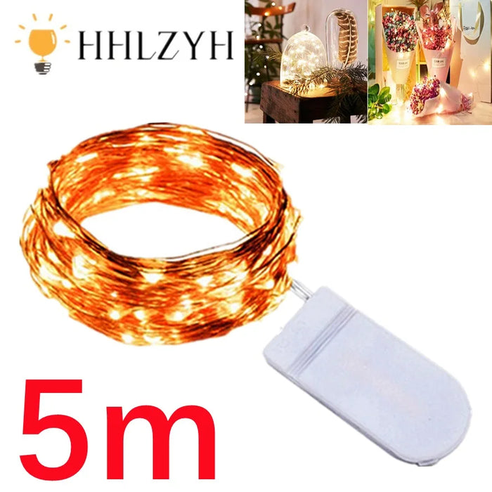 1M 2M 3M 5M LED Copper Wire String Lights Fairy Light Outdoor Garland