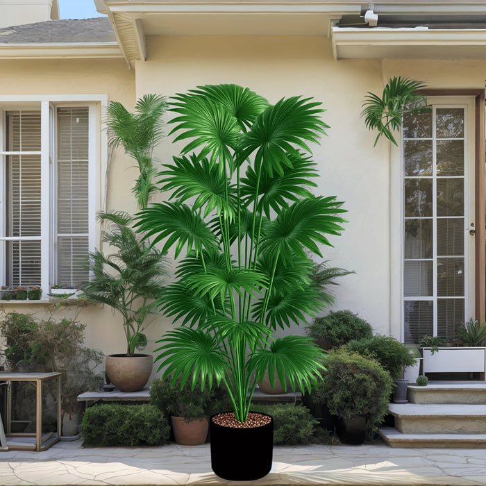 43.30 inches tall artificial palm tree - large fake tropical plant suitable for indoor outdoor decoration without pot