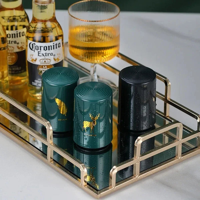 Creative Magnetic Automatic Beer Bottle Opener Kitchen Stainless Steel Press Lid Beer Corkscrew Tools Portable Bar Gadgets