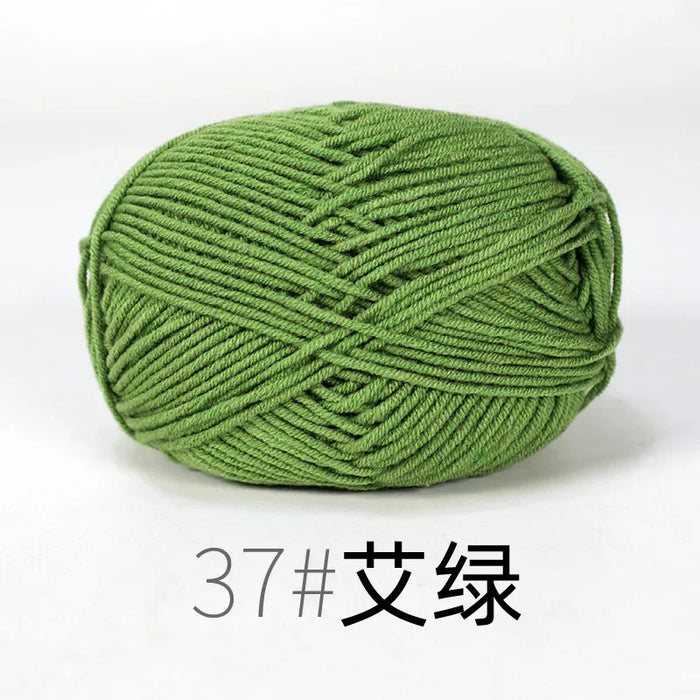 Organic Cotton Yarn 4ply Baby Milk Knitted Yarn For Craft Sweater Hat Dolls Scarves 1 Ball 50g Soft Wool Crochet Yarn Wholesale