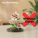 White and red blossom micro block bouquet, version without dome