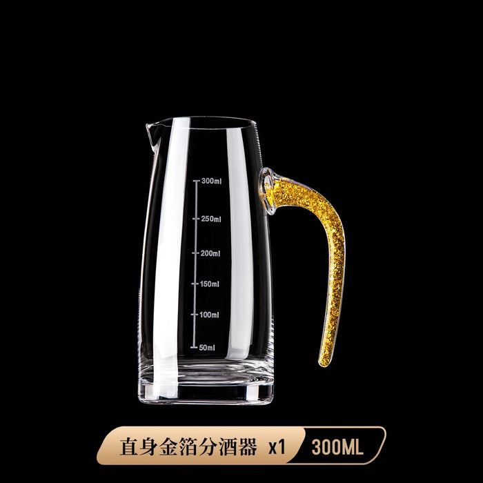 Crystal Liquor Spirits Shot Glasses Gift Box Gold Mountain Thick Bottom Wine Glasses Whiskey Glass Spirits Vodka Brandy Shot Cup