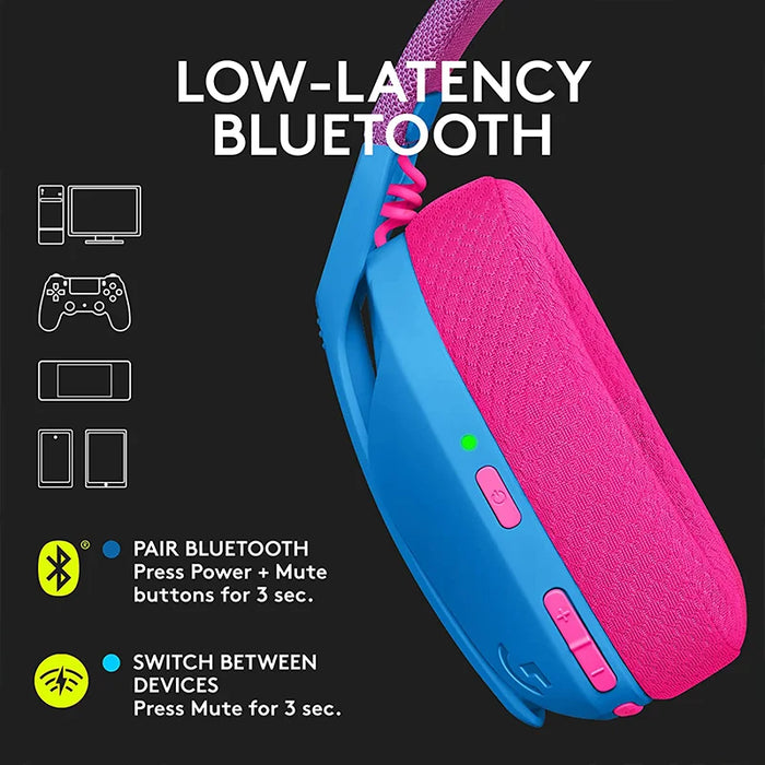 Logitech G435 LIGHTSPEED Bluetooth Wireless Gaming Headset Surround Sound Headphone