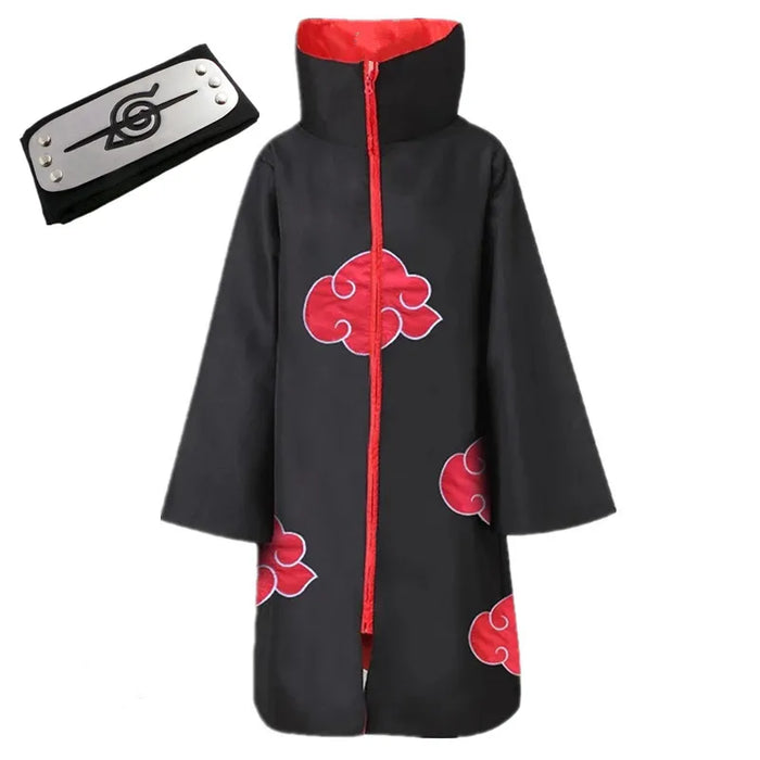 Adult Cloak Kids Robe, Unisex Men Cape Anime Cosplay Halloween Costume Jacket with Headband Ring for Women