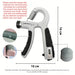Size diagram: hand gripper about 16 x 10 cm