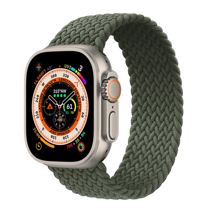 Braided Solo Loop For Apple Watch Strap 44mm 40mm 45mm 41mm 49mm 42mm 46mm Bracelet iWatch Series 10 9 SE 8 7 6 5 4 Ultra 2 Band