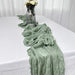 Sage gauze runner on a white table